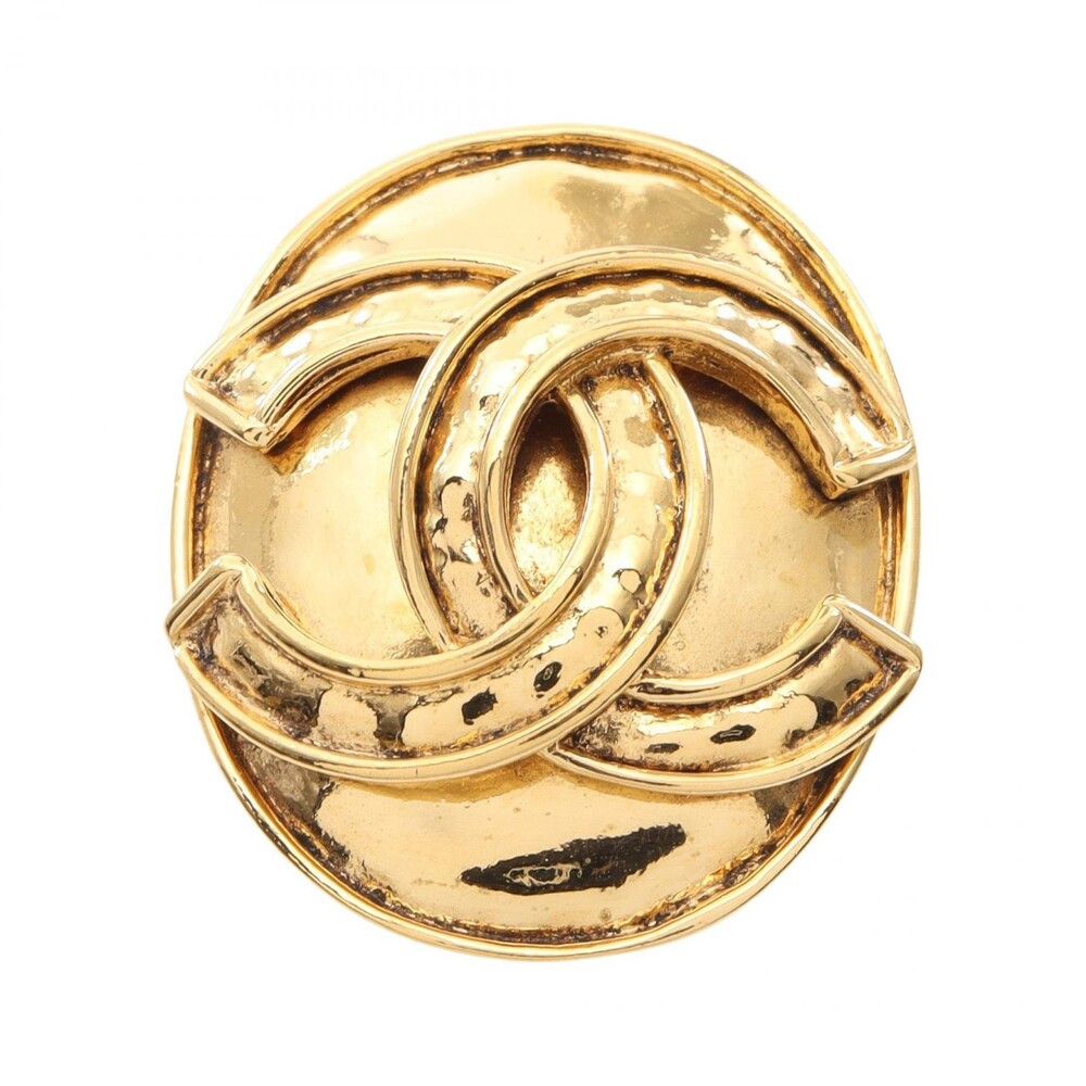 Chanel Coco Mark Brooch Pin Gold Plated #272578C76B